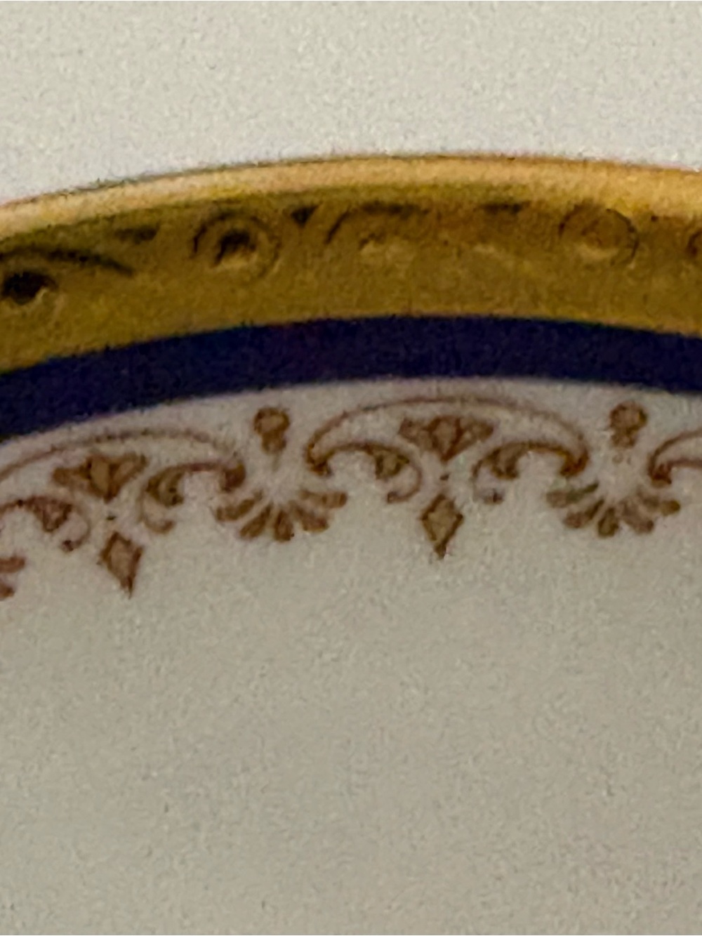 Tirschenreuth Porcelain
Demitasse Cup & Saucer
Bavaria Germany cobalt blue gold - Picture 4 of 10